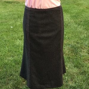 Harold’s Grey Wool A-Line Skirt